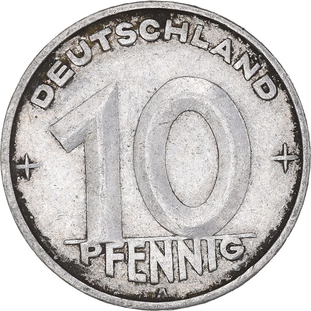 German Democratic Republic 10 Pfennig Coin Toothed Wheel KM3 194