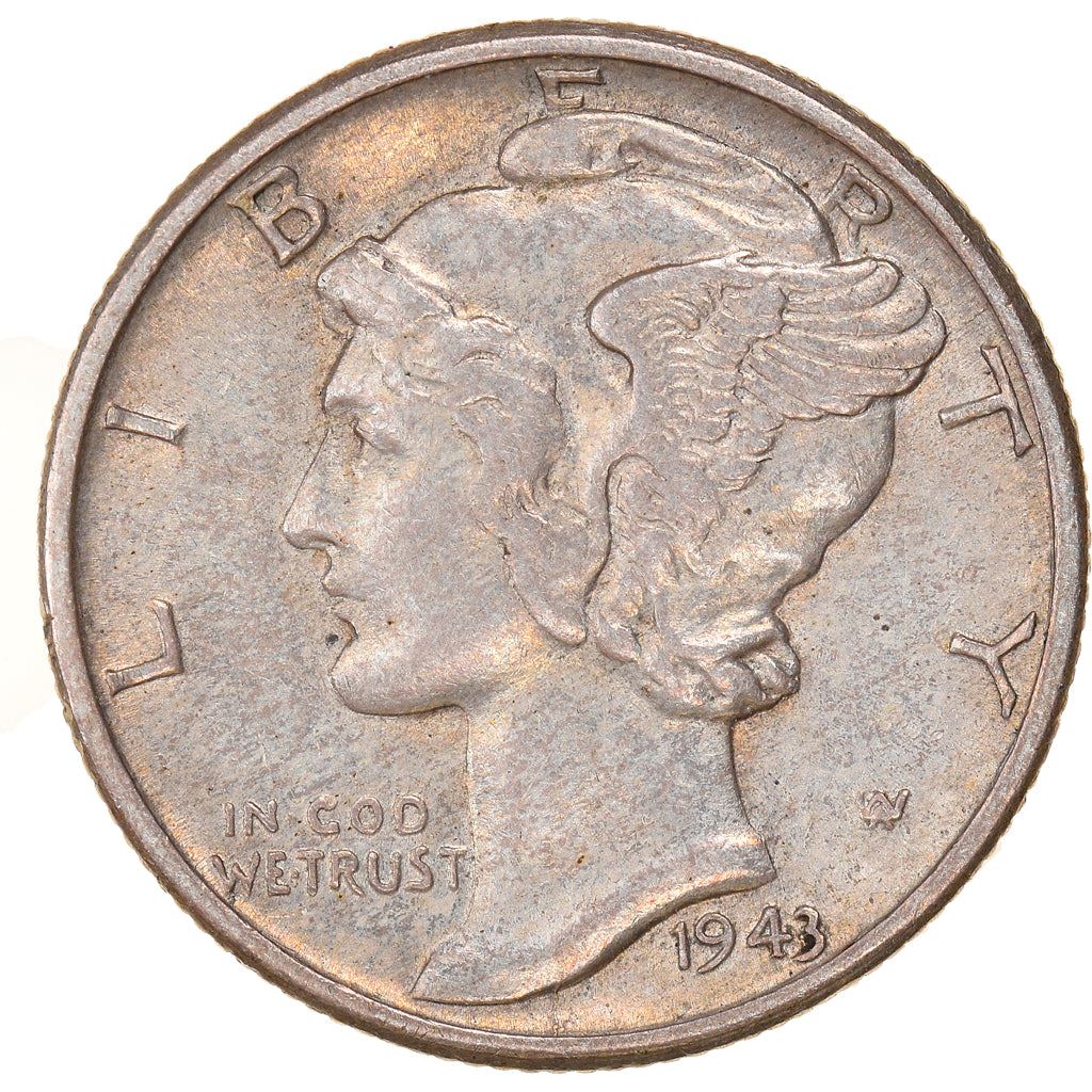 United States | 1 Dime Coin | Lady Liberty | Phrygian cap | KM140 | 1916 - 1945