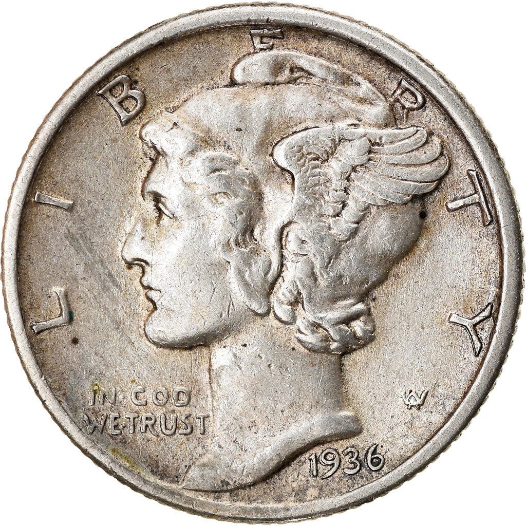 United States | 1 Dime Coin | Lady Liberty | Phrygian cap | KM140 | 1916 - 1945