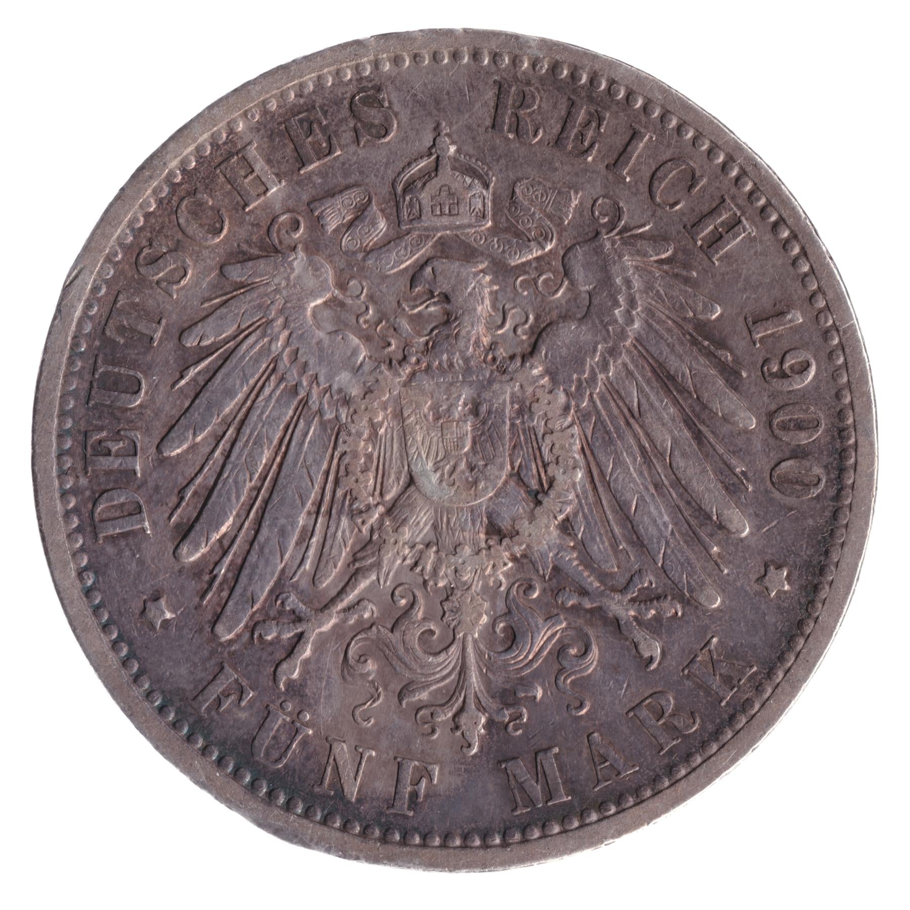 1 Mark Coin | Kingdom of Prussia | German States | Wilhelm II | KM523 | 1891 - 1908