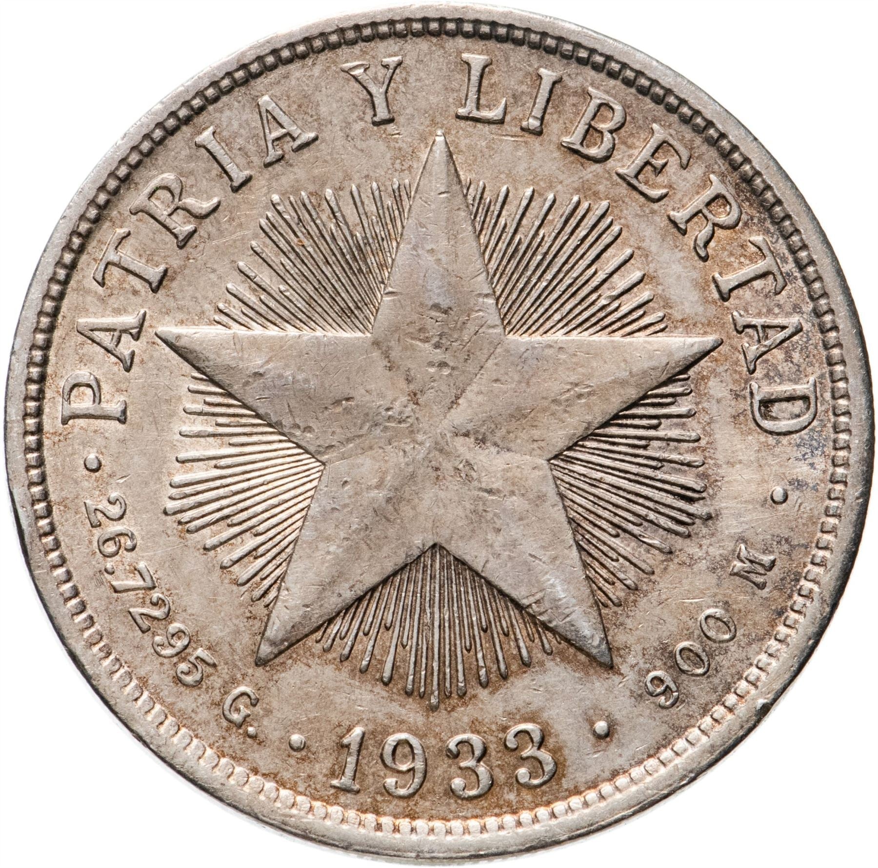 1 Peso Coin | Freedom and Fatherland | Km:15 | 1915 - 1934