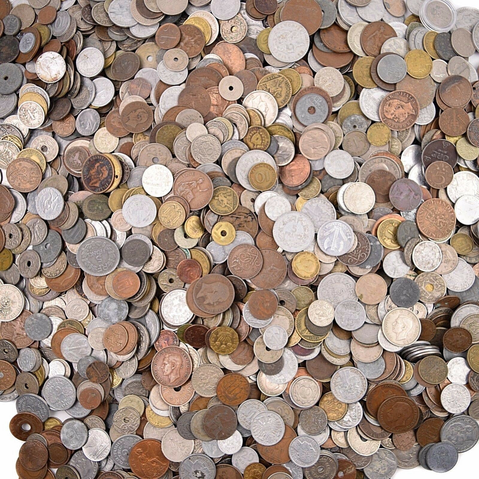 10 Mixed Coins From Old European Kingdoms and Empires dated until 1950