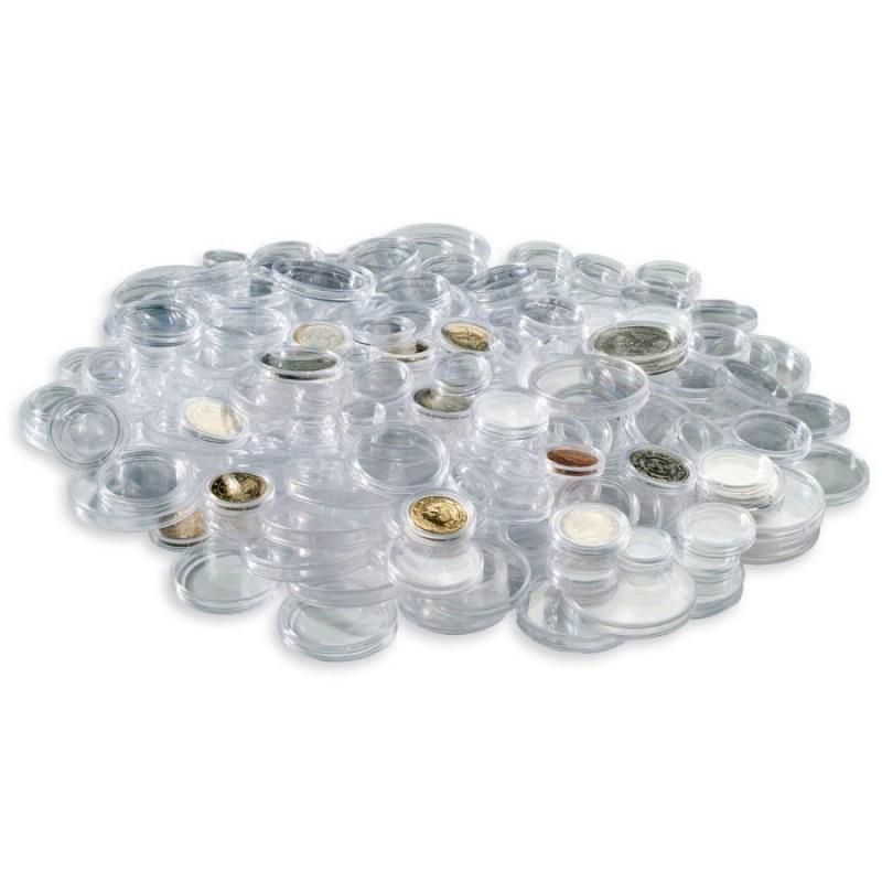 10 Round Coin Capsules | 14 - 50 mm | Holder for Protection | Lighthouse