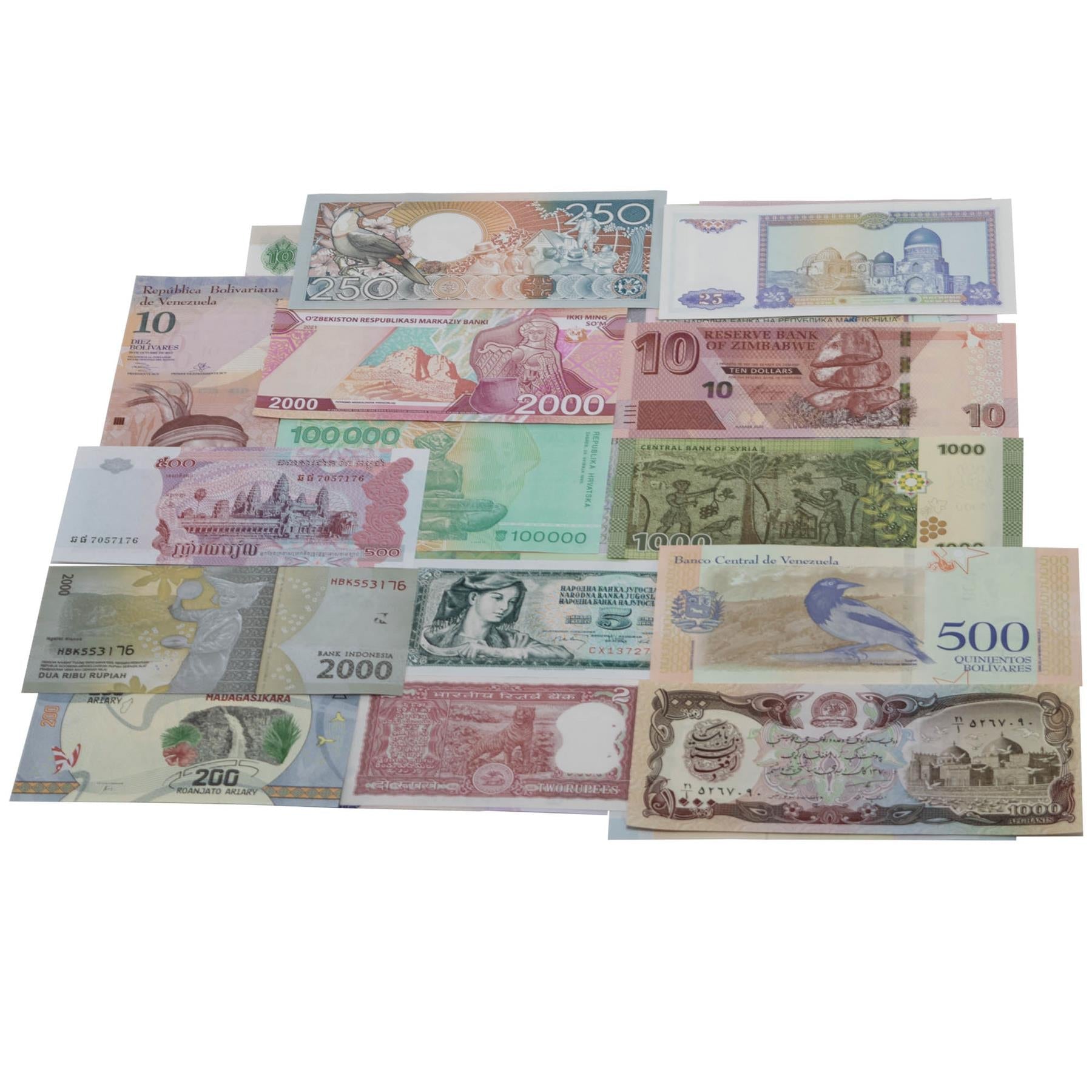 100 Banknotes | 100 Countries | Valuable Paper Money | UNC