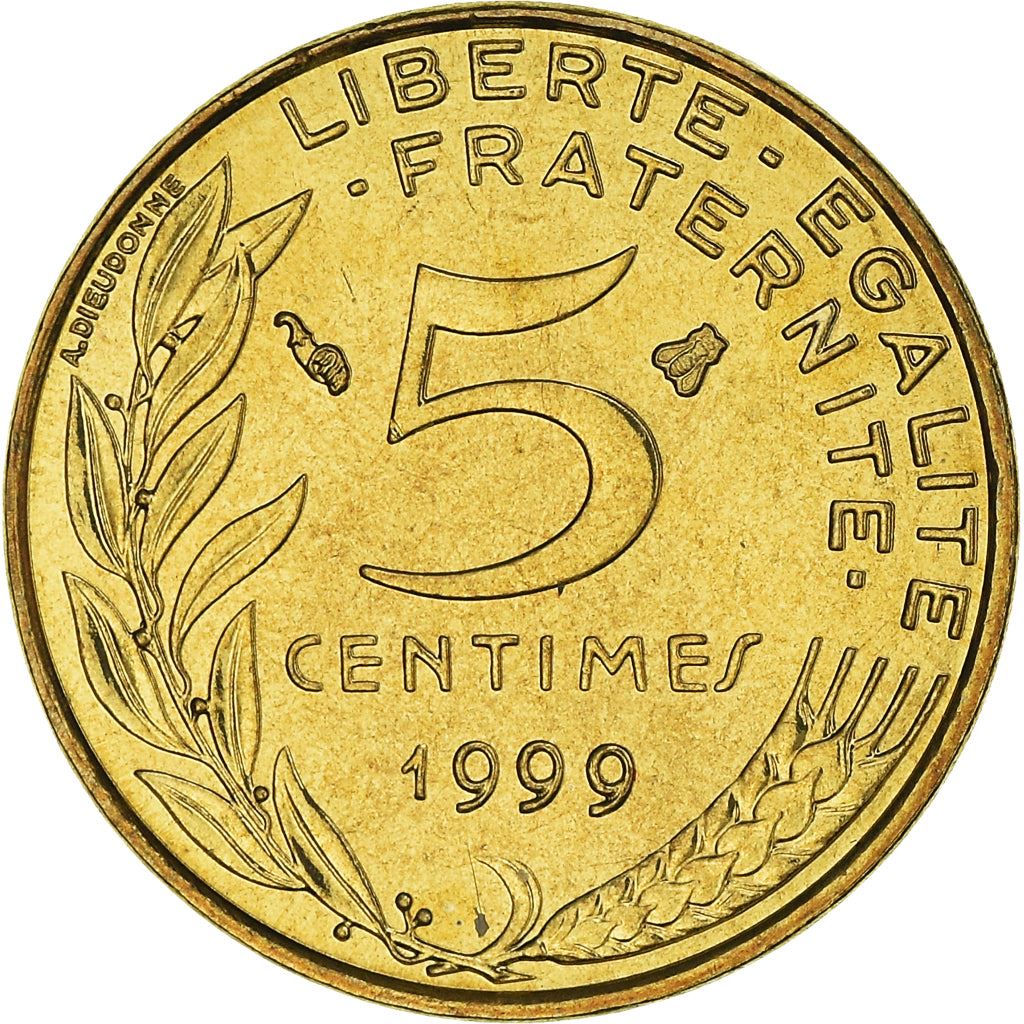 French Coin 5 Centimes | KM933 | France | 1966 - 2001