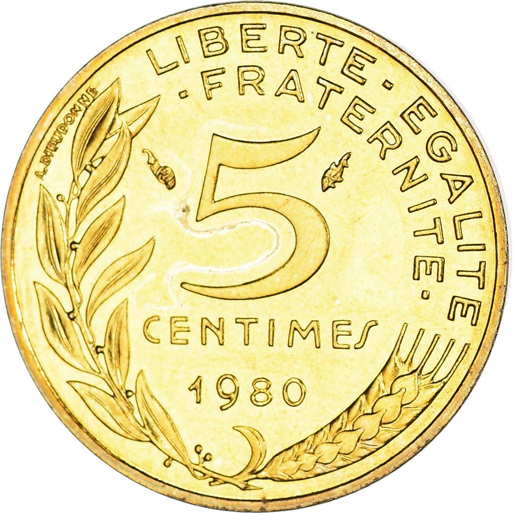 French Coin 5 Centimes | KM933 | France | 1966 - 2001