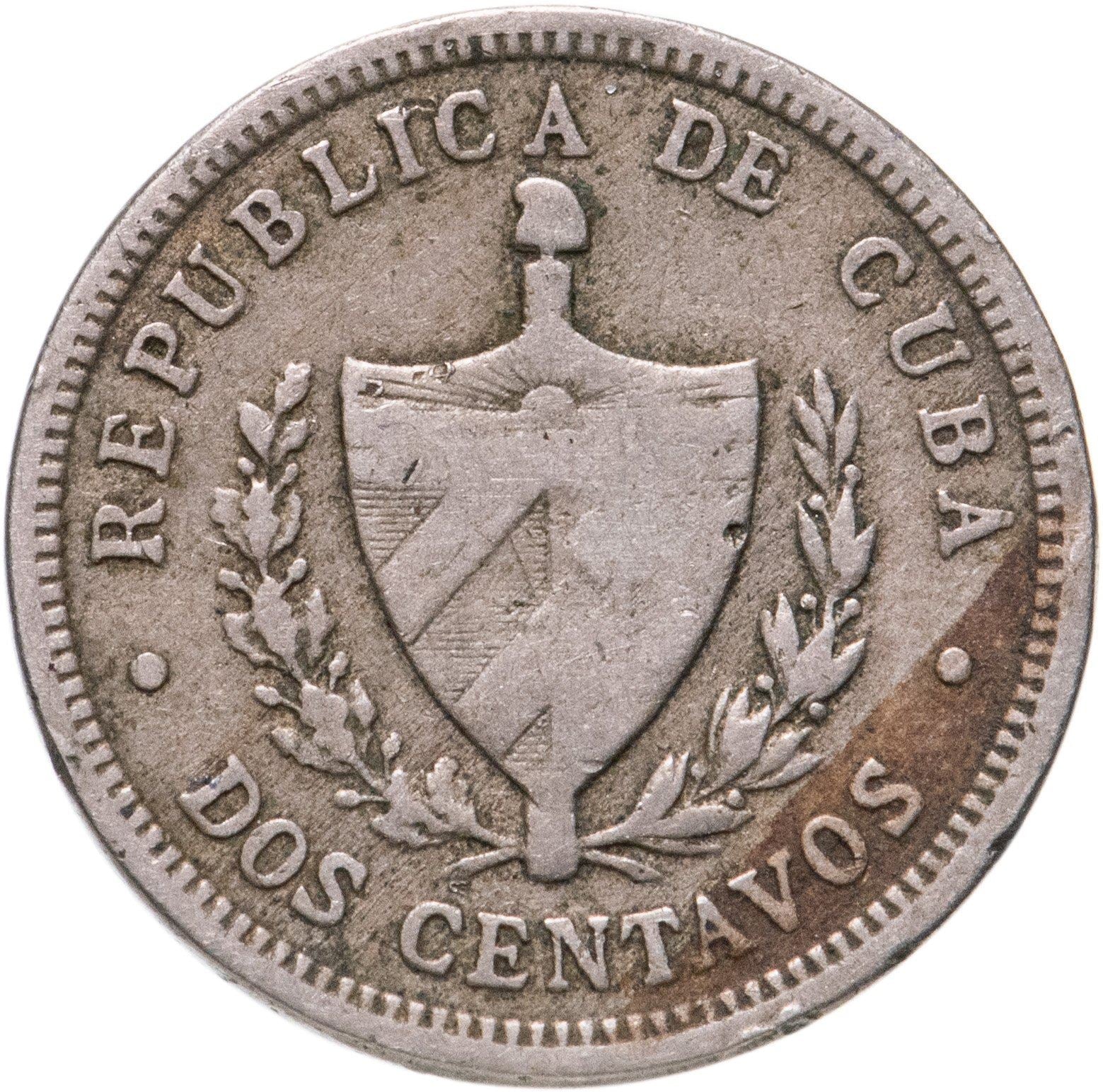 2 Centavos Coin | Patria | Libertad | Km:A10 | 1915 - 1916