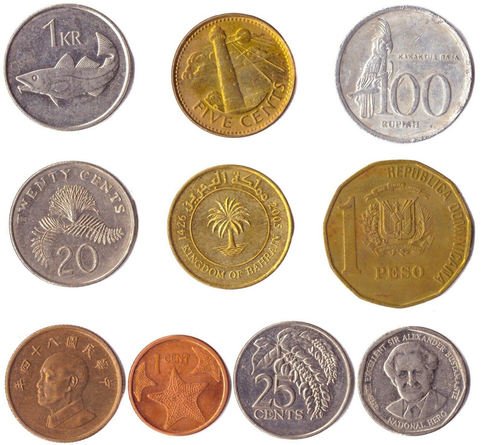 20 Coins | Island Countries | Surrounded By Water | Exotic Sovereign States