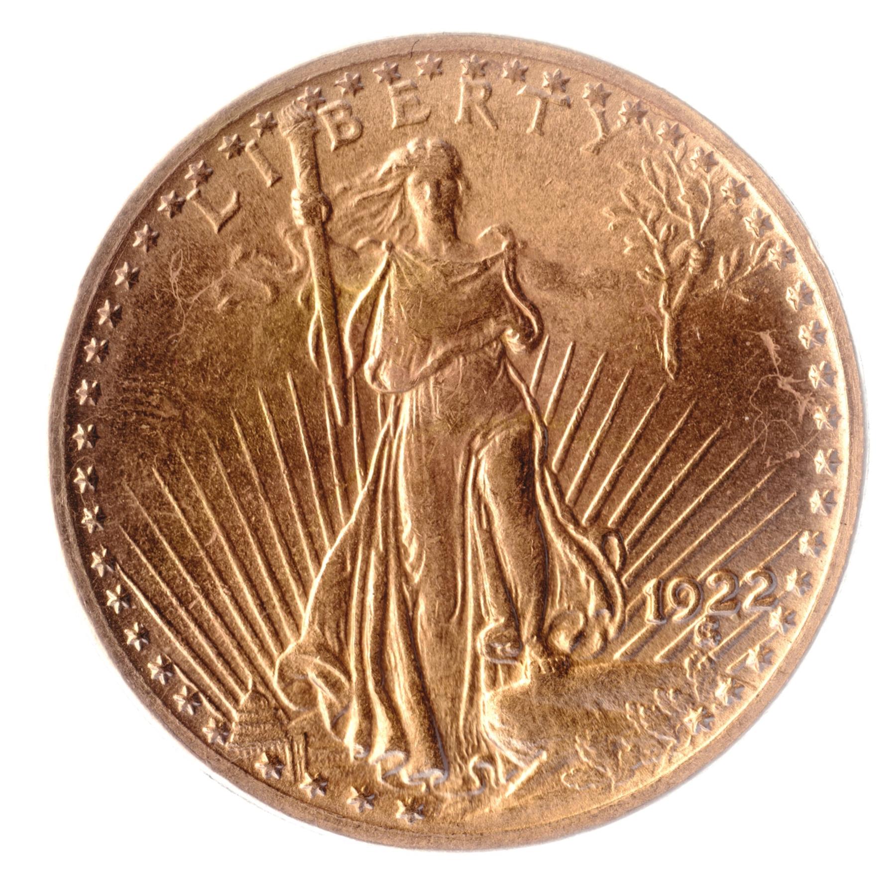 20 Dollars Coin Saint - Gaudens - Double Eagle | 0.900 Gold | KM 131 | 1922