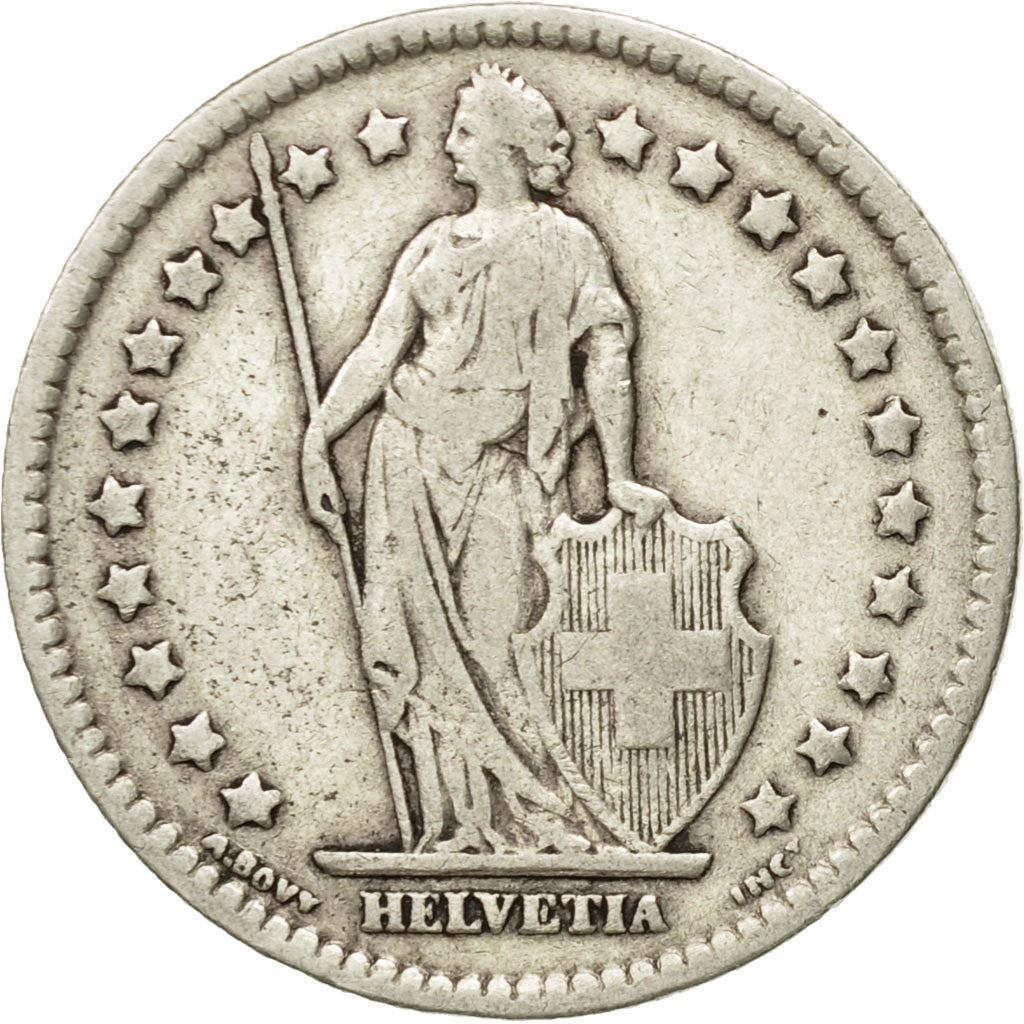 Switzerland Coin Swiss 1 Franc | Helvetia | KM24 | 1875 - 1967