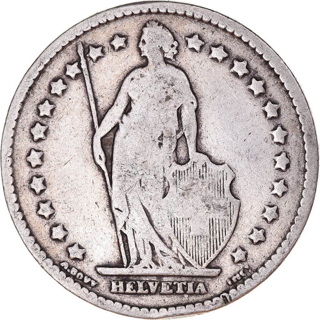 Switzerland Coin Swiss 1 Franc | Helvetia | KM24 | 1875 - 1967