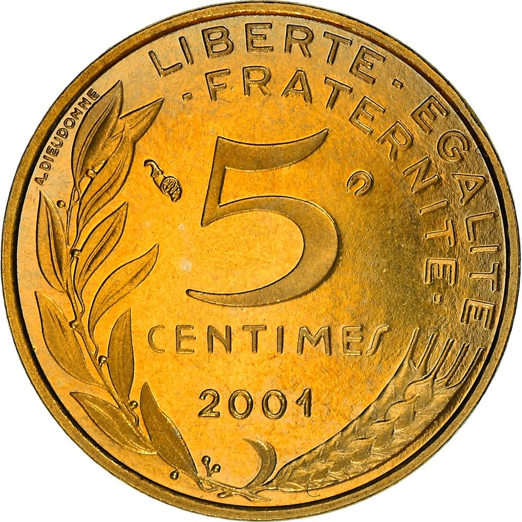 French Coin 5 Centimes | KM933 | France | 1966 - 2001