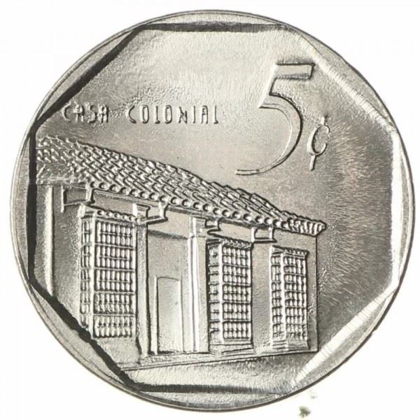 5 Centavos Coin | Colonial house | Km:575.1 | 1994 - 2018