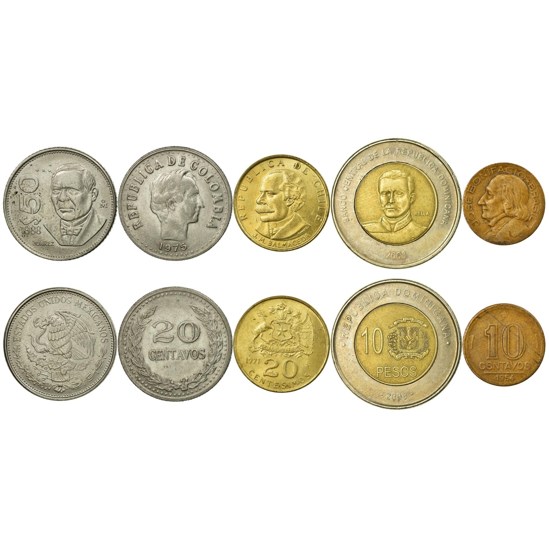 5 Coin Collection | Politicians of Latin America | President | Leadership | Leader | Governor | Statesman | Authority | Head | Government