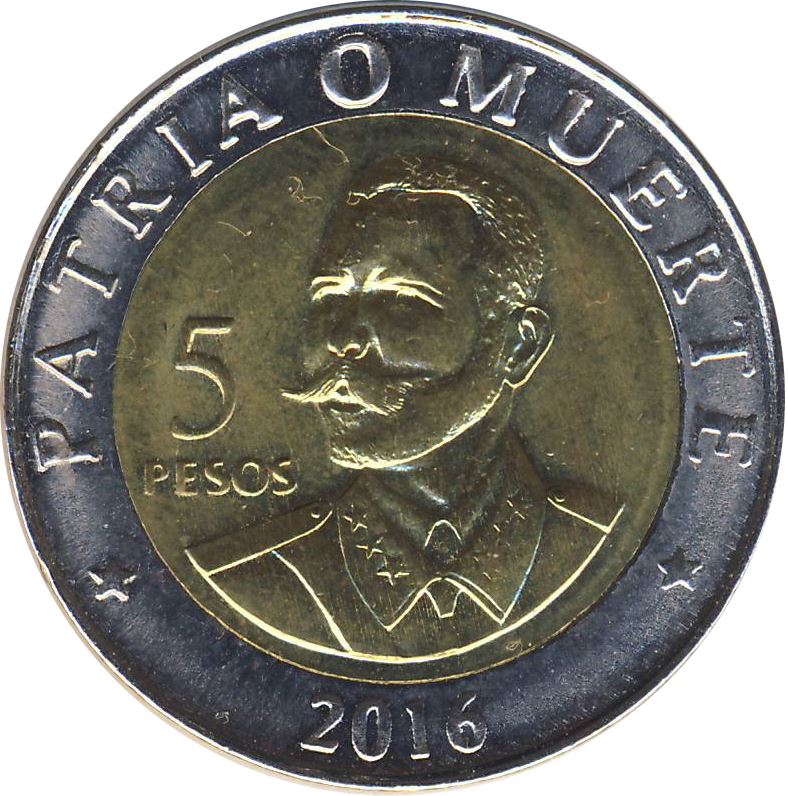 5 Pesos Coin | Antonio Maceo | Km:967 | 2016 - 2021