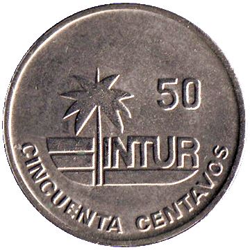 50 Centavos Coin | INTUR | Km:461 | 1989