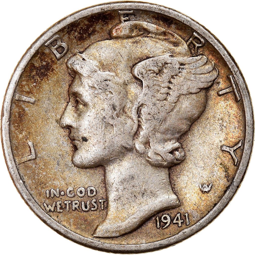 United States | 1 Dime Coin | Lady Liberty | Phrygian cap | KM140 | 1916 - 1945