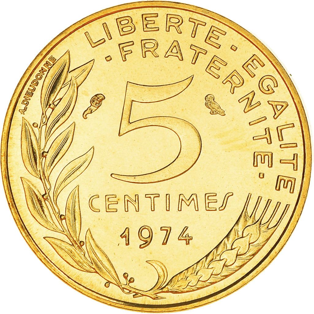 French Coin 5 Centimes | KM933 | France | 1966 - 2001