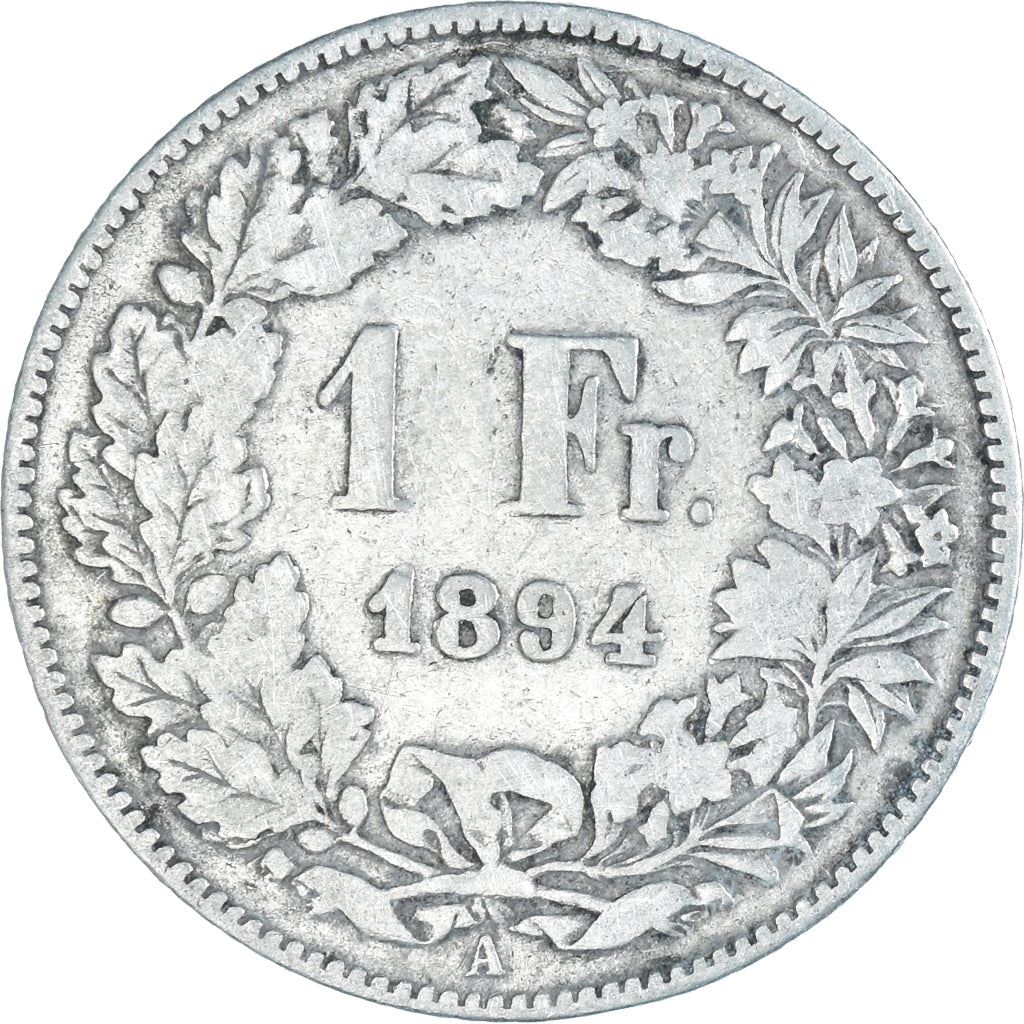 Switzerland Coin Swiss 1 Franc | Helvetia | KM24 | 1875 - 1967