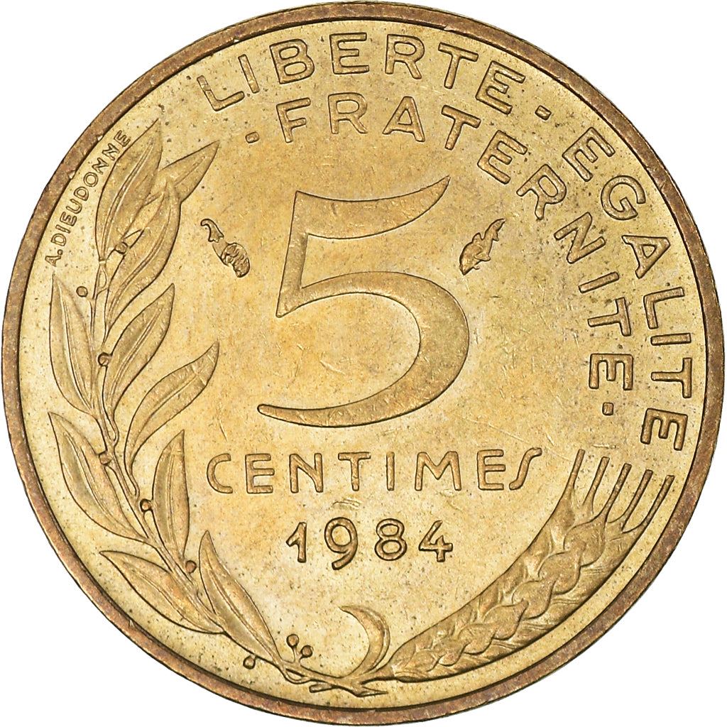 French Coin 5 Centimes | KM933 | France | 1966 - 2001