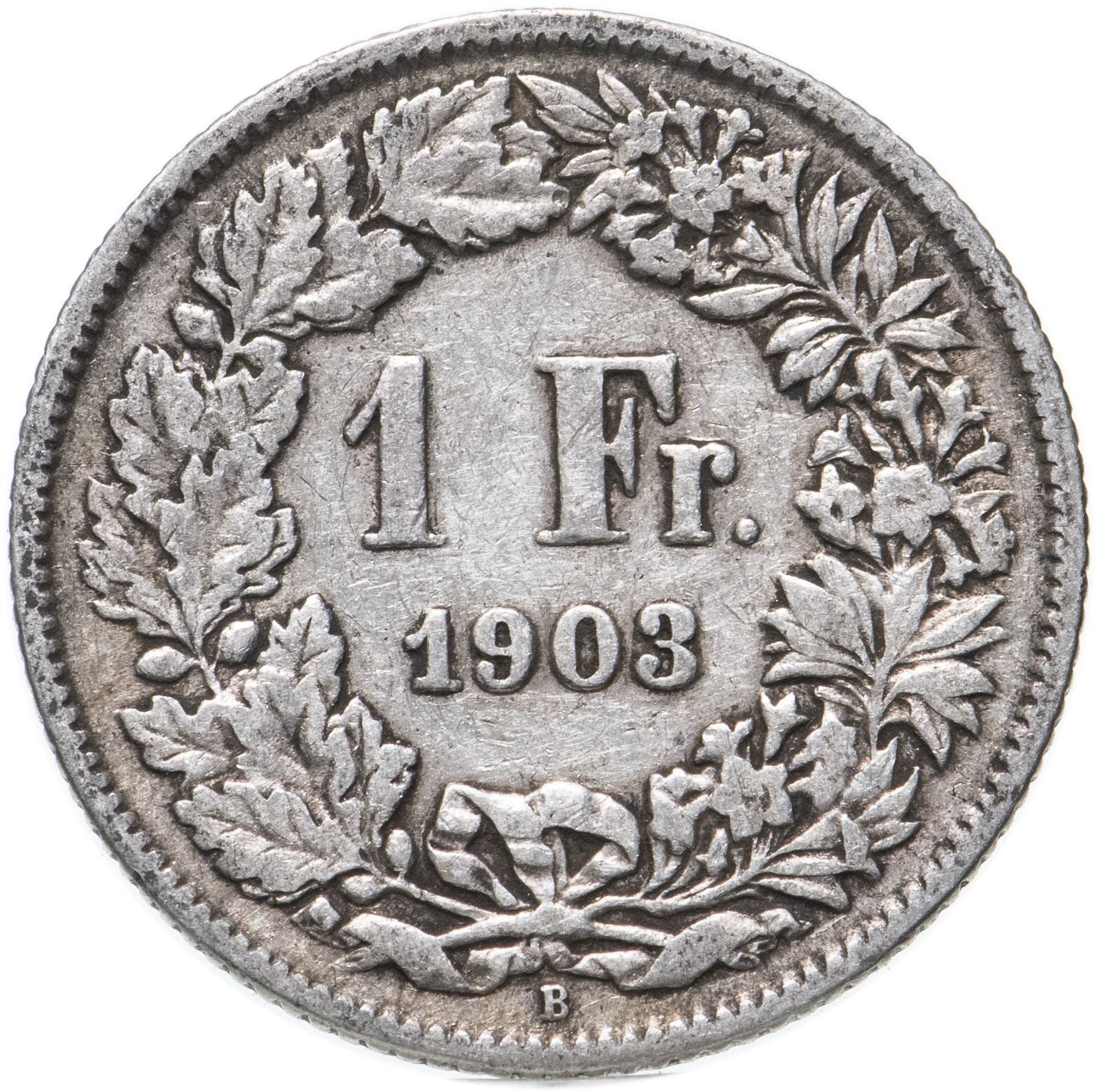 Switzerland Coin Swiss 1 Franc | Helvetia | KM24 | 1875 - 1967