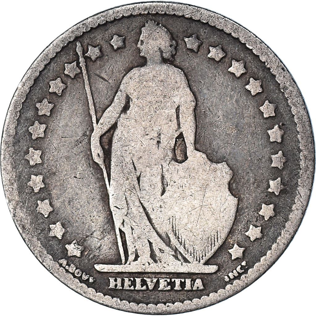 Switzerland Coin Swiss 1 Franc | Helvetia | KM24 | 1875 - 1967