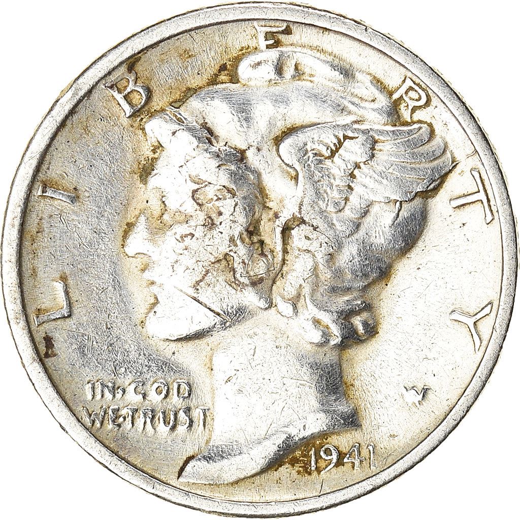 United States | 1 Dime Coin | Lady Liberty | Phrygian cap | KM140 | 1916 - 1945