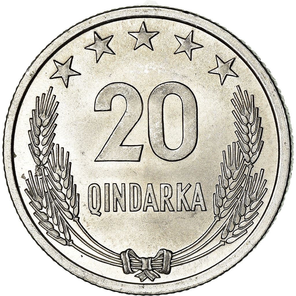 Albanian 20 Qindarka Coin | Star | KM41 | 1964