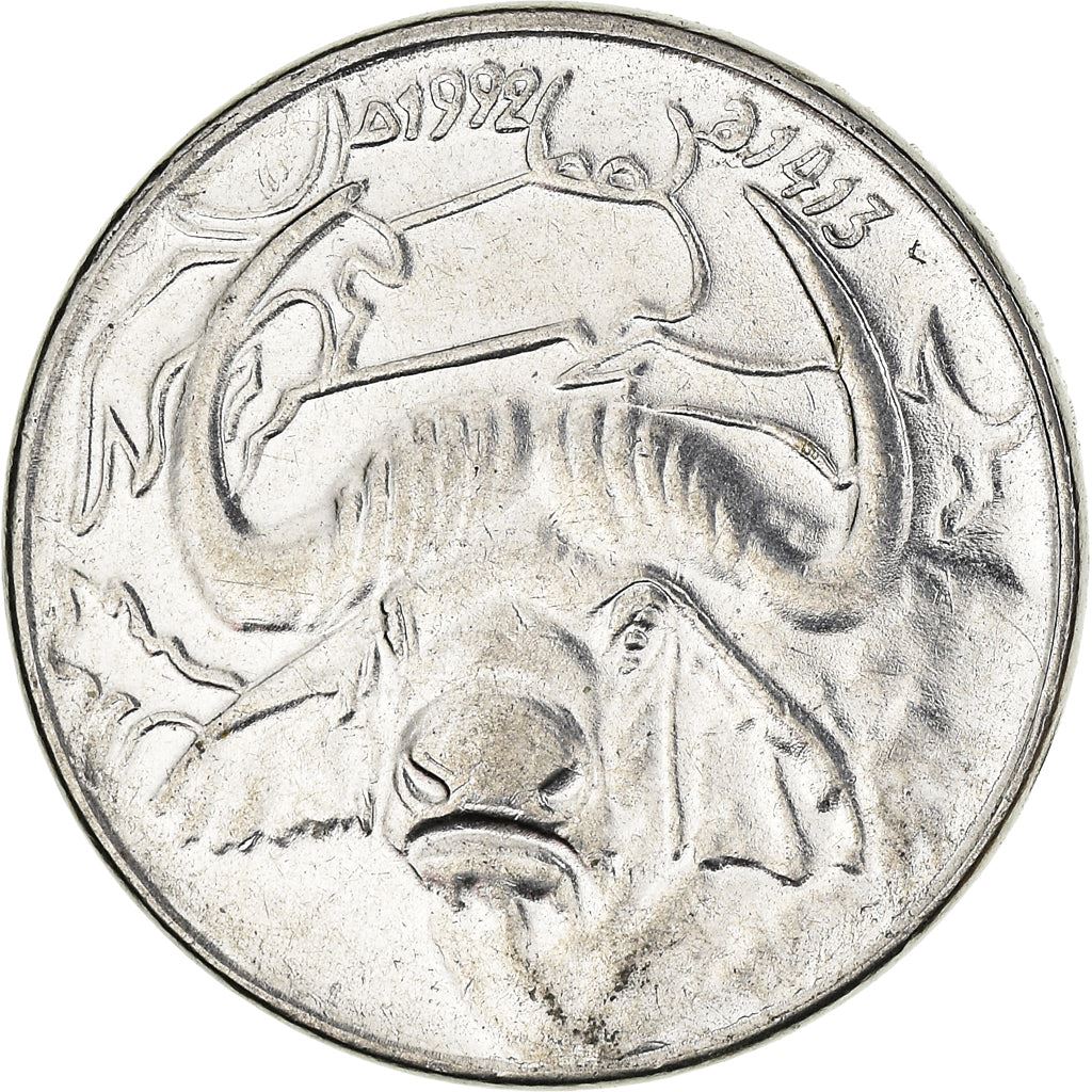 Algeria | 1 Dinar Coin | Prehistoric Buffalo | KM129 | 1992 - 2017