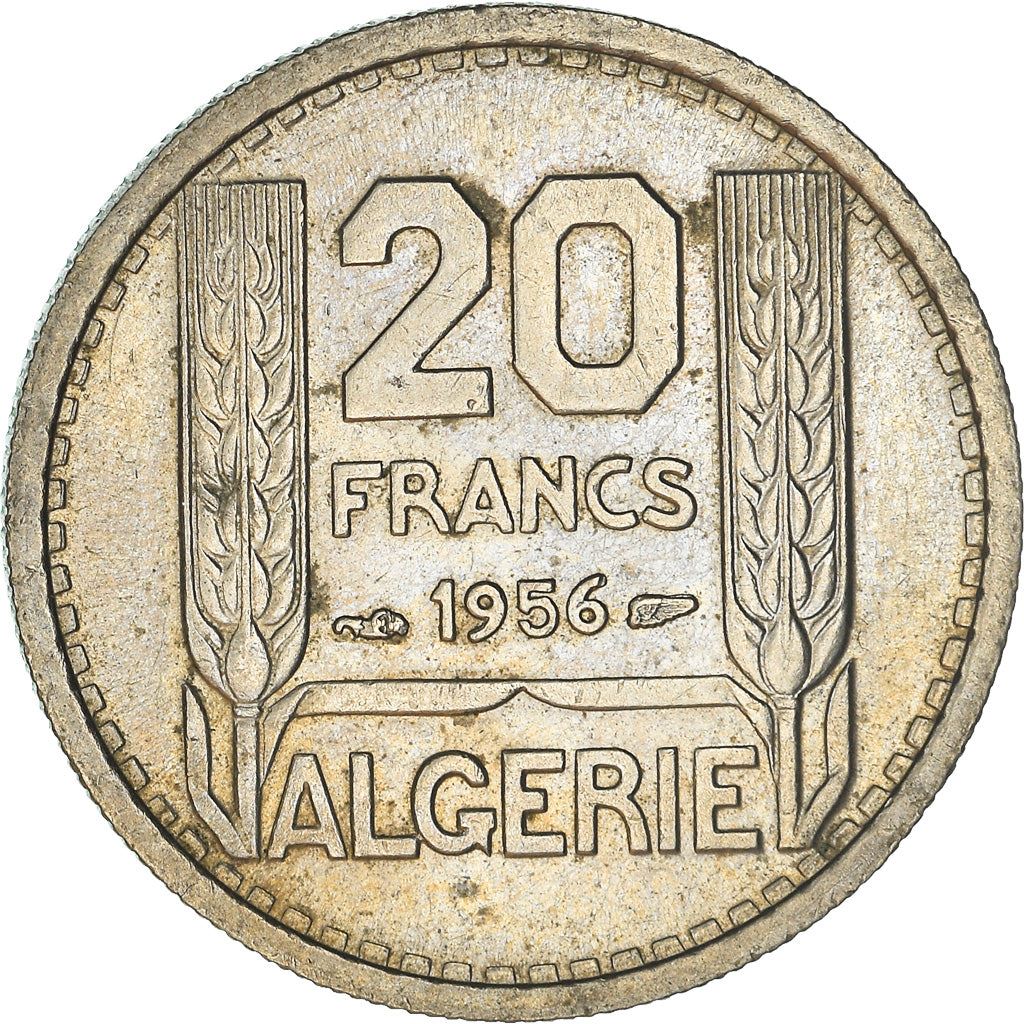 Algeria | 20 Francs Coin | Marianne | Phrygian Cap | KM91 | 1949 - 1956