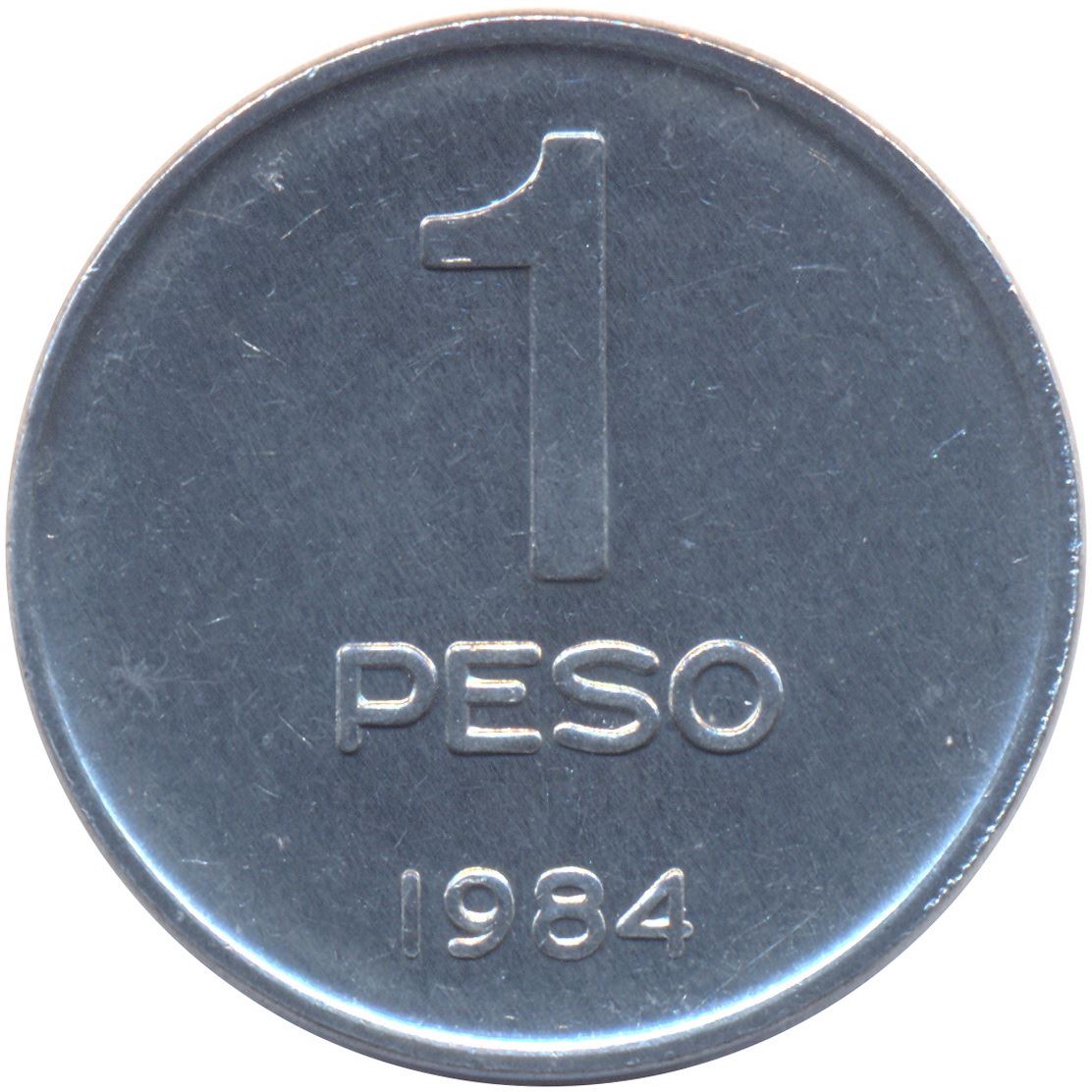 Argentina 1 Peso Coin | Argentine National Congress | Parliament | 1984