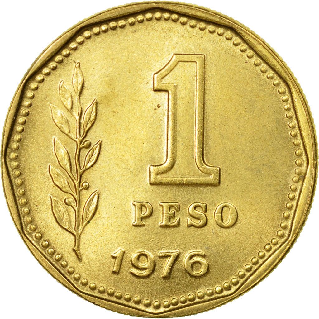 Argentina 1 Peso Coin | Grain Sprig | 1974 - 1976