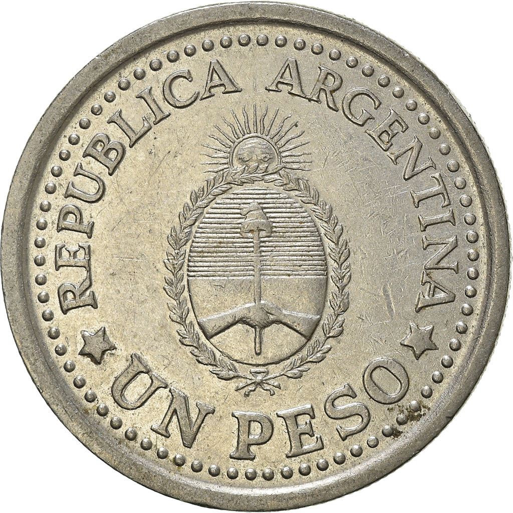 Argentina 1 Peso Coin | May Revolution | Cabildo | Sunrise | 1960