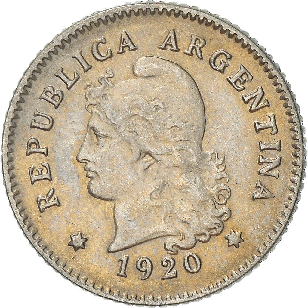 Argentina 10 Centavos Coin | Oudine | Phrygian cap | 1896 - 1942