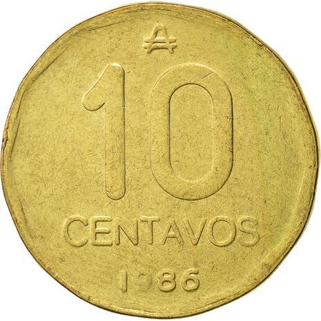 Argentina 10 Centavos | Rising of Argentina | Sun Coin | KM98 | 1985 - 1988