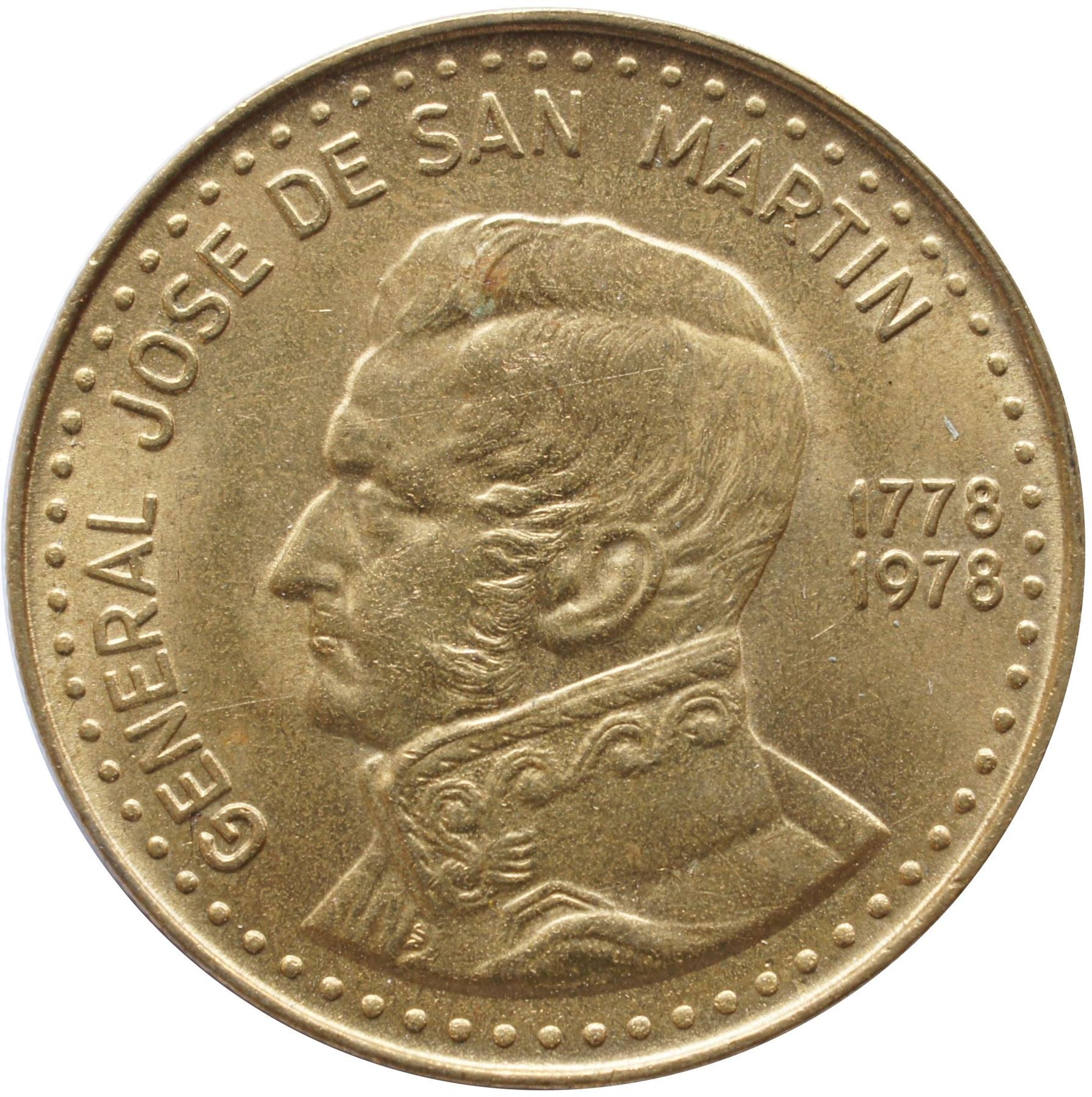 Argentina 100 Pesos Coin | Jose de San Martin | KM82 | 1978 - 1979