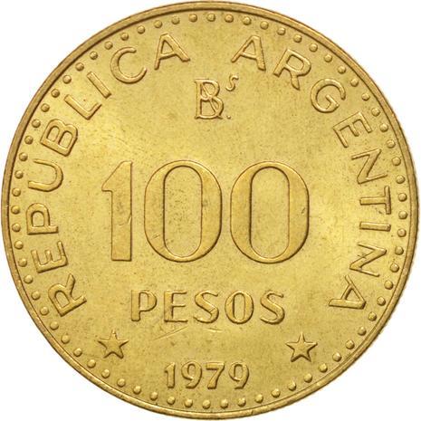 Argentina 100 Pesos | José de San Martín Coin | KM85 | 1978 - 1980