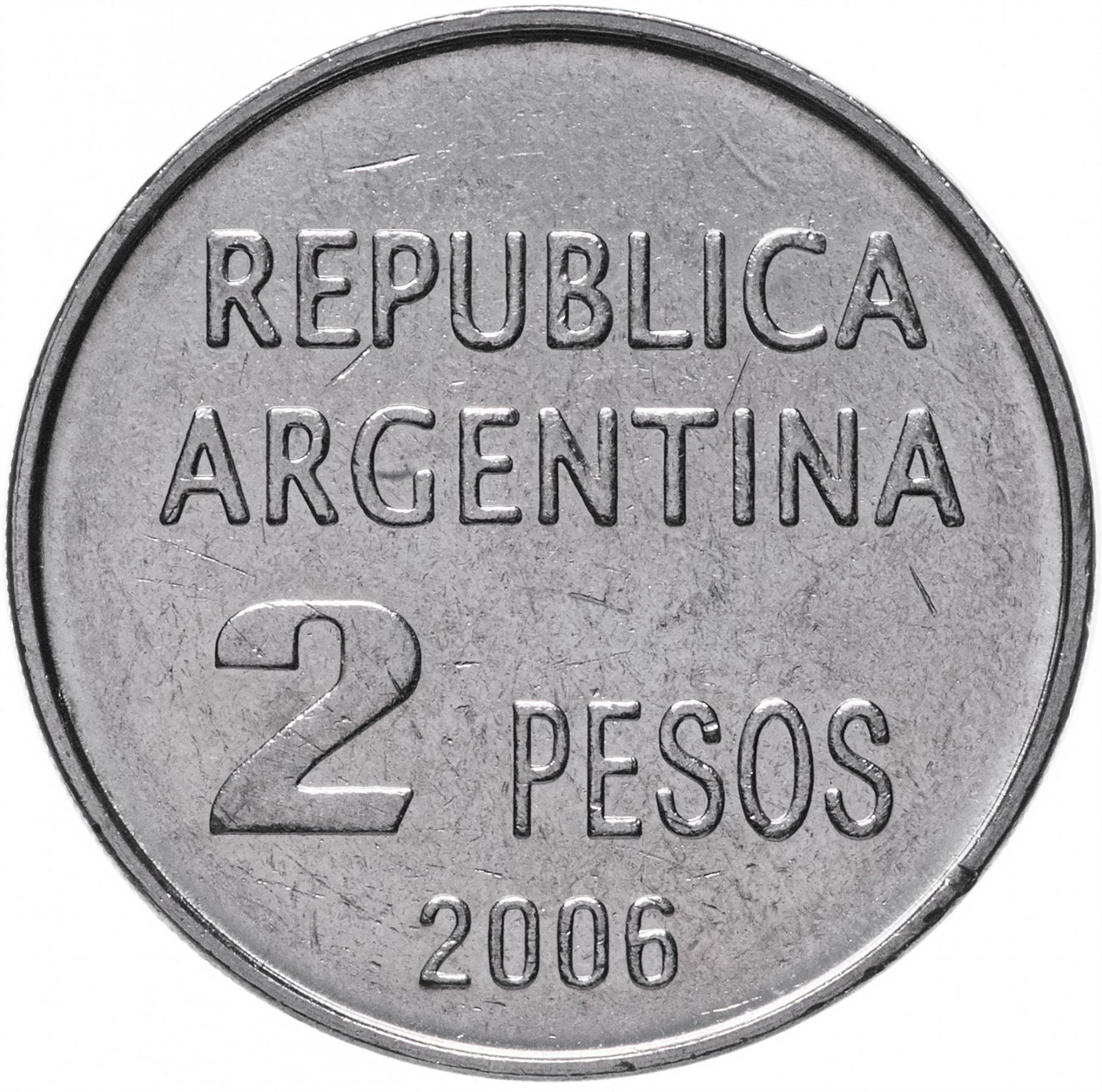 Argentina 2 Pesos Coin | Plaza de Mayo | Handkerchief | 2006