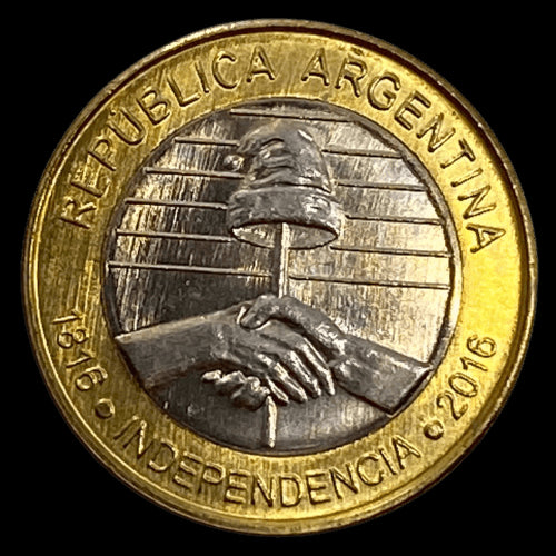 Argentina 2 Pesos | Nucleus | Phrygian Cap | Sun Coin | KM184 | 2016