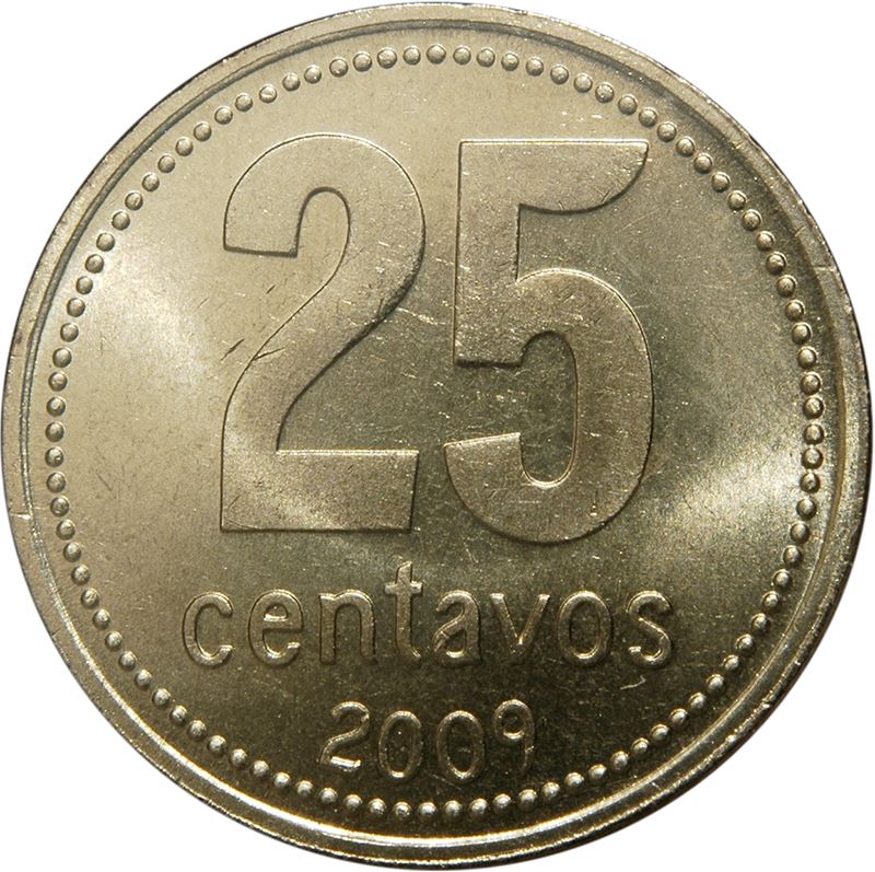 Argentina 25 Centavos | Cabildo building Coin | KM110 | 1992 - 2010