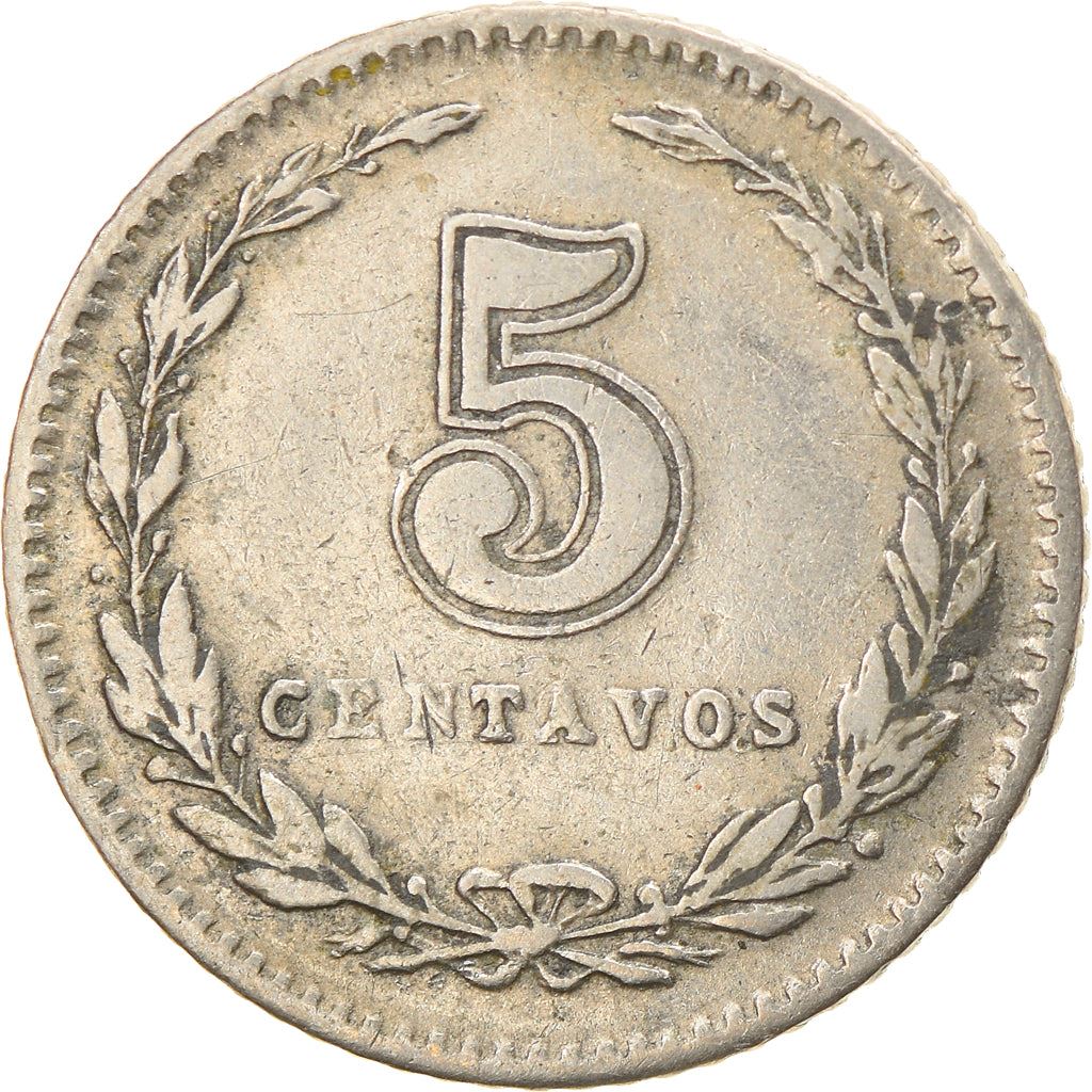 Argentina 5 Centavos Coin | Oudine | Phrygian cap | 1896 - 1942