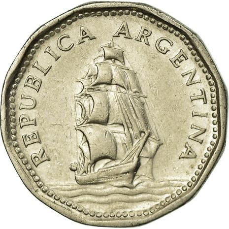 Argentina 5 Pesos | Sailing Ship | Argentina Armada Coin | KM59 | 1961 - 1968