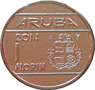 Aruba 1 Florin Coin | King Willem Alexander | KM56 | 2014 - 2018