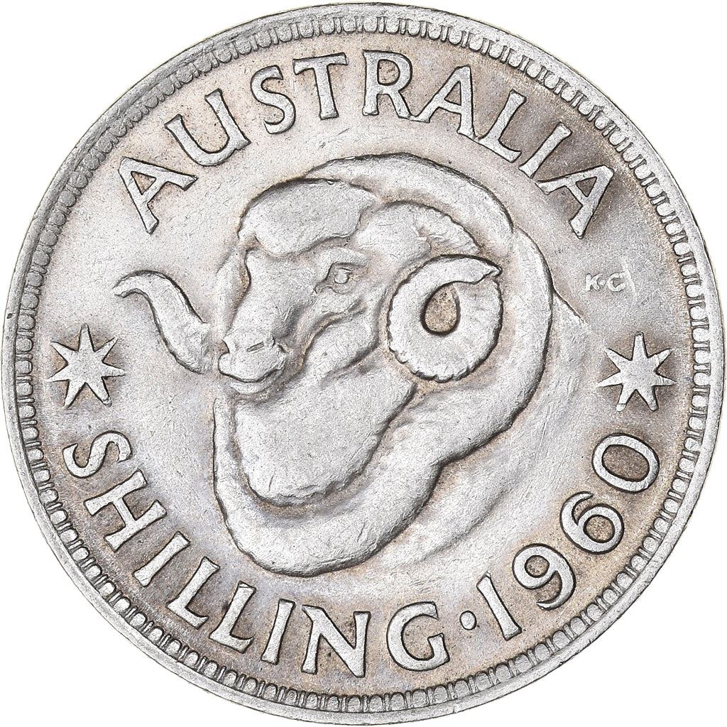 Australia | 1 Shilling Coin | Elizabeth II | Ram | KM59 | 1955 - 1963