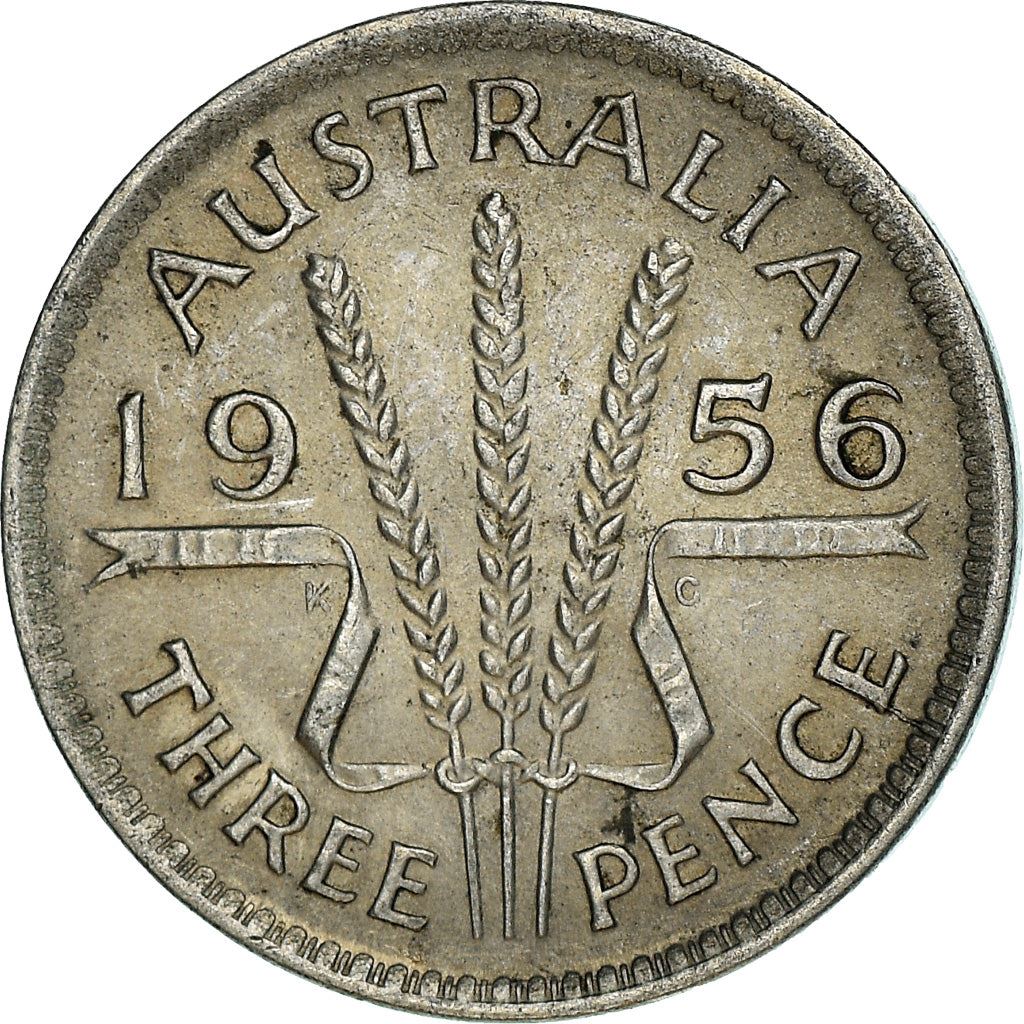 Australia | 3 Pence Coin | Elizabeth II | Wheat Stalk | KM57 | 1955 - 1964