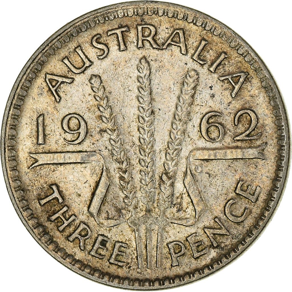 Australia | 3 Pence Coin | Elizabeth II | Wheat Stalk | KM57 | 1955 - 1964