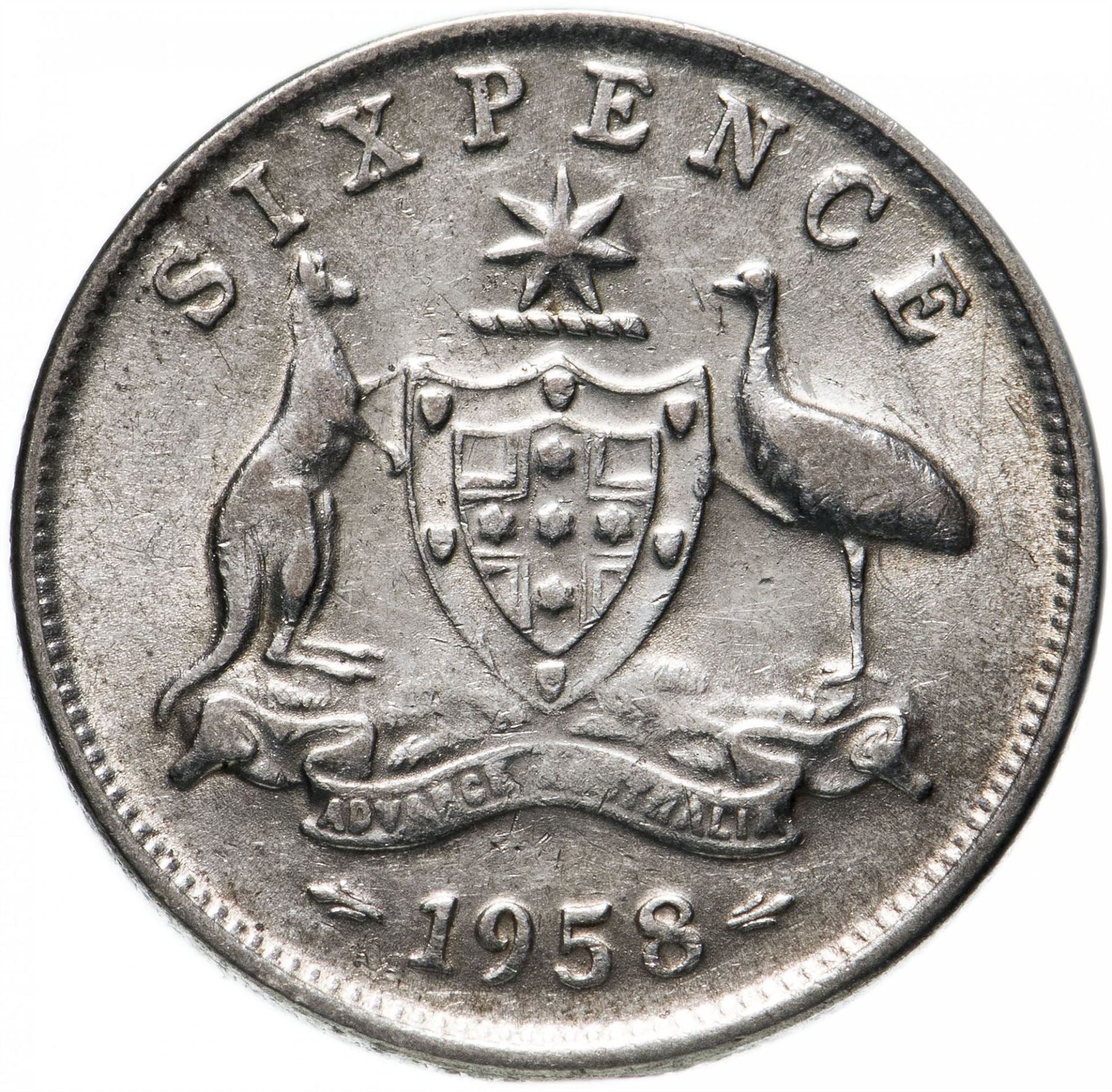 Australia | 6 Pence Coin | Elizabeth II | KM58 | 1955 - 1963