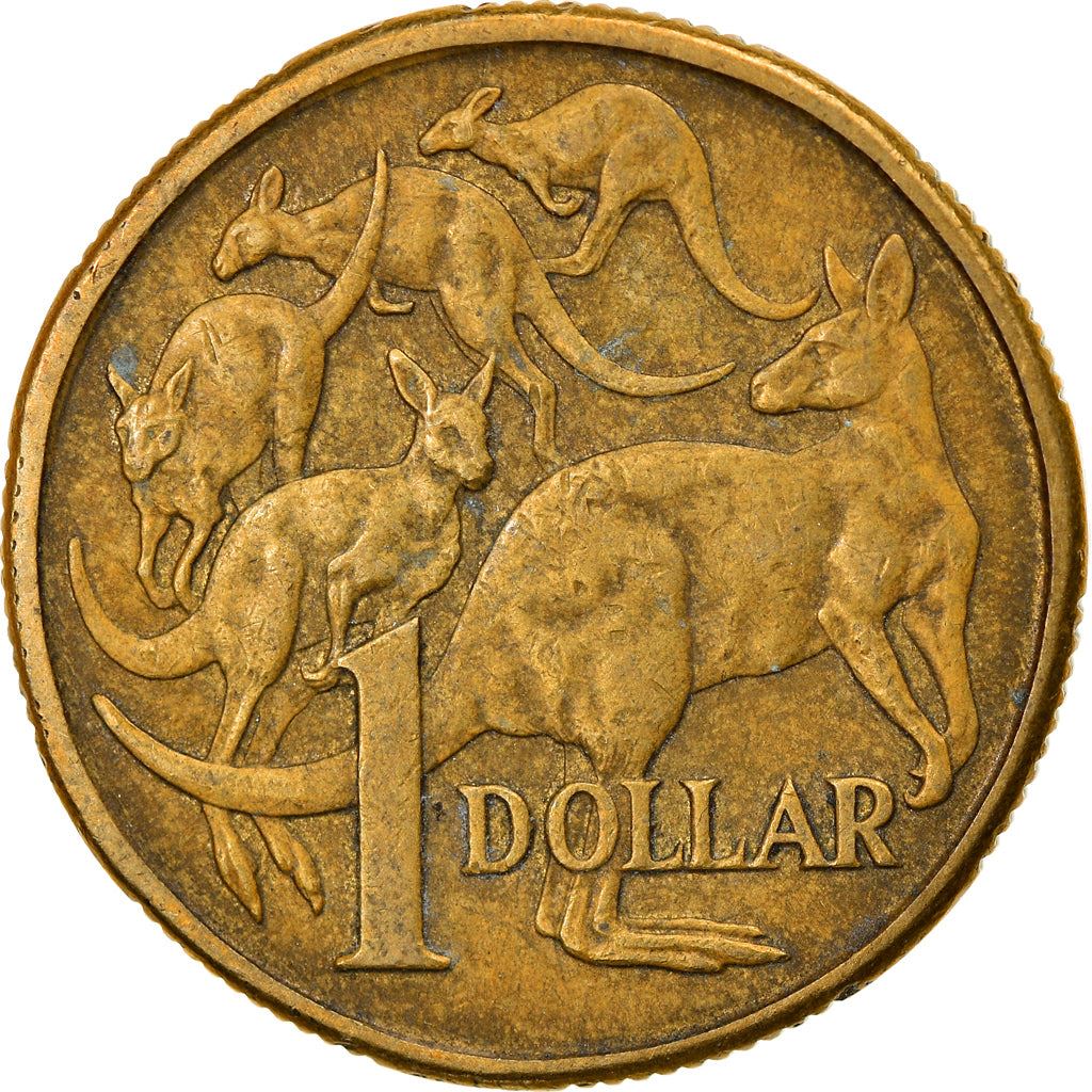 Australia Coin | 1 Dollar | Elizabeth II | Kangaroos | KM77 | 1984