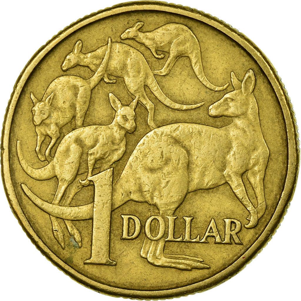 Australia Coin | 1 Dollar | Elizabeth II | Kangaroos | KM77 | 1984