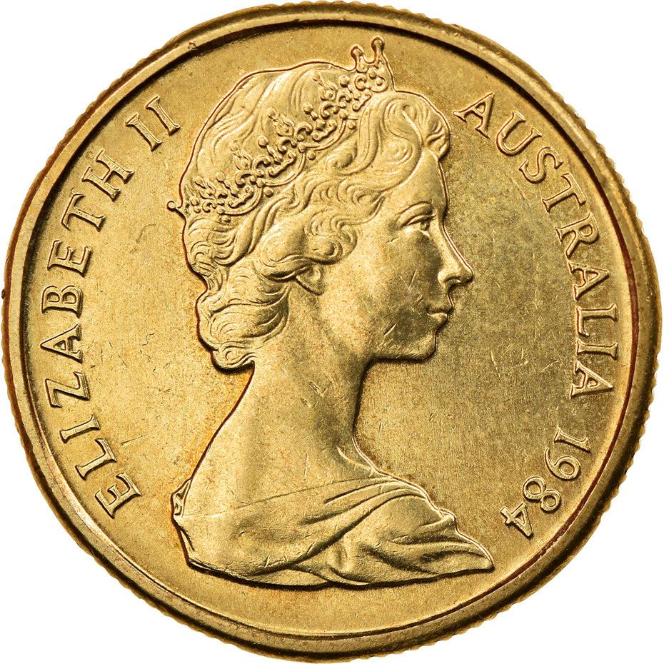 Australia Coin | 1 Dollar | Elizabeth II | Kangaroos | KM77 | 1984